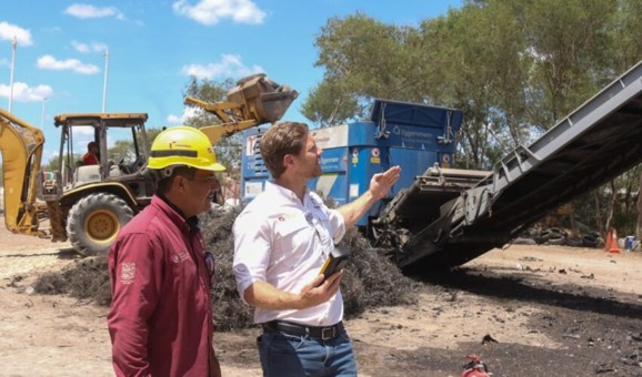 Avanza Tamaulipas con resultados vinculados a reduce SEDUMA los riesgos sanitarios y ambientales con trituración de llantas en